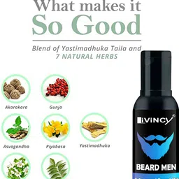 LIVINCY 100% Natural Beard & Mooch Growth Oil - 50 ml image 5