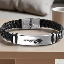 Sullery Silver-Plated Leather Cuff Bracelet-picture-29