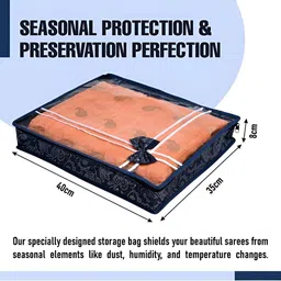 Aura Navy Blue & White 9 Pieces Printed Multi-Utility Organisers image 3