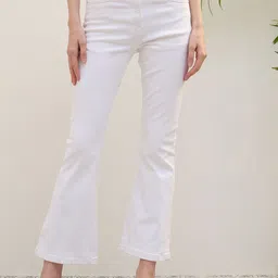 Iconic Women Bootcut Mid-Rise Stretchable Jeans-image-24