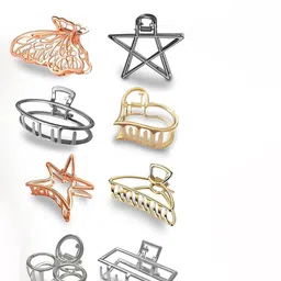 DN ENTERPRISES Women Set of 8 Claw Clip-picture-28