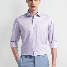 Arrow Men Modern Spread Collar Tartan Checked Cotton Slim Fit Formal Shirt-image-42