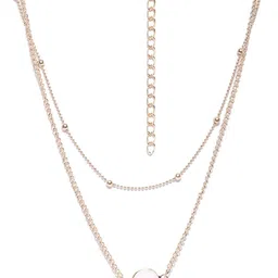 fabula Gold-Plated Opal Crystal Multi Layered Necklace image 2