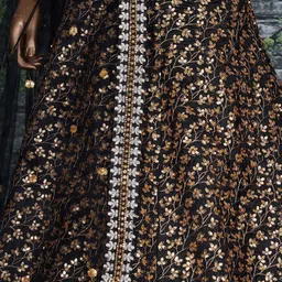 Zeel Clothing Embroidered Sequinned Semi-Stitched Lehenga & Unstitched Blouse With Dupatta image 3