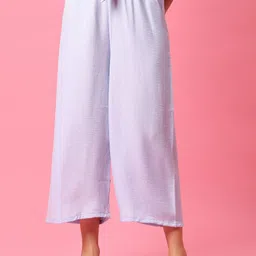 V-Mart Women Regular Fit Mid-Rise Wide Leg Trousers-image-12