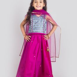 Tangerine Closet Girls Ready to Wear Lehenga & Blouse With Dupatta-picture-29