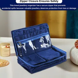 Kuber Industries Blue Set of 1 Regular Jewellery Organiser Organisers image 2