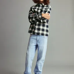 Mango Kids Boys Tartan Checked Pure Cotton Casual Shirt-picture-31