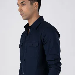 Tailoraedge Classic Tailored Fit Spread Collar Pure Cotton Casual Shirt image 4