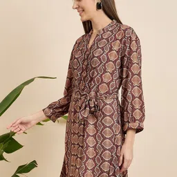 Mast & Harbour Women Print A-Line Mini Dress image 3