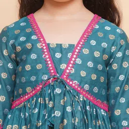 Bitiya by Bhama Girls Floral Printed Kurta with Sharara image 4