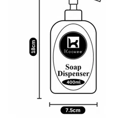 Kookee Grey & Blue 2 Pieces Glass Handwash Soap Dispenser image 3