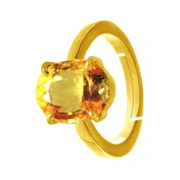 RRVGEM 11.50 KT Oval Cut Citrine Ring image 3
