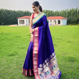 SGF11 Woven Design Zari Paithani Saree-picture-25