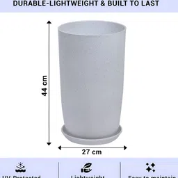 RUBOXA Marble Emerald 6-Pcs White UV-ProtectedPlanters image 2