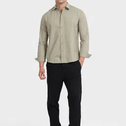 StitchX Men Standard Striped Casual Shirt image 4