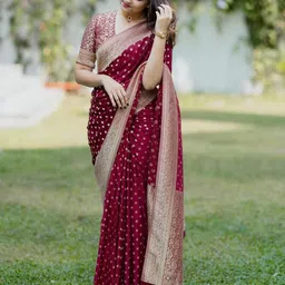 ZILVIRA Woven Design Zari Kanjeevaram Saree-picture-40