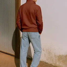 Moda Rapido Men Mock Collar Pullover Sweatshirt image 3