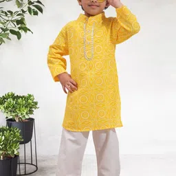Cutiekins Boys Geometric Printed Kurta with Pyjama image 2