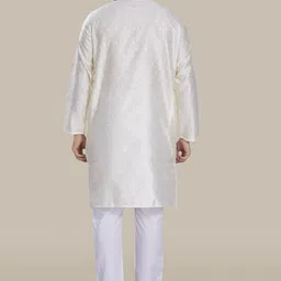 PulseIQ Men Thread Work Jacquard Kurta image 4