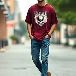 AUSK Men Printed Applique T-shirt image 2