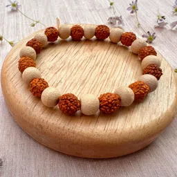 Divine souvenirs Unisex Artificial Beaded Elasticated Wooden Bracelet-picture-20