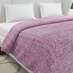 Monte Carlo Pink AC Room 270 GSM Double Bed Blanket image 2