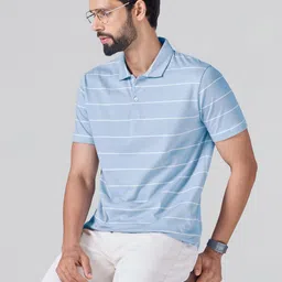 XYXX Men Striped Polo Slim Fit Cotton T-shirt-picture-53