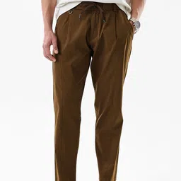 Snitch Men Snitch Brown Mid-Rise Slim Fit Trouser-picture-22