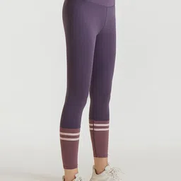 HRX by Hrithik Roshan Colourblocked High-Rise Ankle-Length Tights image 3