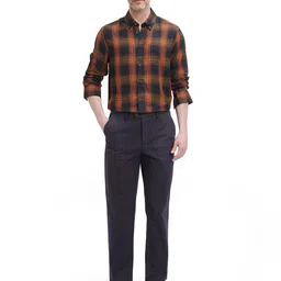 RARE RABBIT Men Comfort Button-Down Collar Checked Cotton Casual Shirt-picture-33