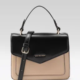 Van Heusen Colourblocked Structured Satchel Bag-image-6