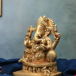 The Advitya Gold-Toned Religious Astha Vinayaka Ganesha Showpiece image 2