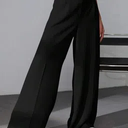 Next One Women Smart High-Rise Easy Wash Pleated Trousers-picture-30