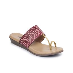 Shezone Women Printed One Toe Flats-picture-11