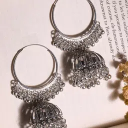 Forever Glam by Pantaloons Circular Jhumkas Earrings-picture-28
