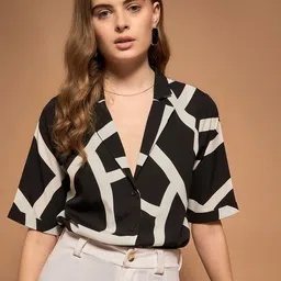 Berrylush BIZwear Checked Extended Sleeves Shirt Style Crop Top-picture-34