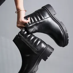 The Roadster Life Co Women Casual Chunky Boots-image-5