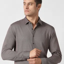 Van Heusen Slim Fit Spread Collar Textured Formal Shirt-picture-33