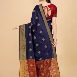 Areca Designer Ethnic Motifs Zari Banarasi Saree image 2