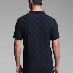 Jack & Jones Men Checked Polo Collar Cotton T-shirt image 5