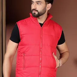 Kotty Men Stand Collar Solid Puffer Jacket-picture-13