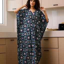 SANSKRUTIHOMES Printed Maxi Nightdress-picture-41