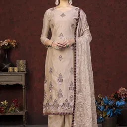 Maroosh Ethnic Motifs Embroidered Unstitched Dress Material-image-95