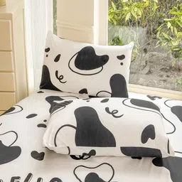 JC HOME Multicoloured 140 TC King Bedsheet with 2 Pillow Covers image 4