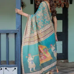 MAHARANI COUTURE Floral Printed Pure Cotton Banarasi Saree image 2
