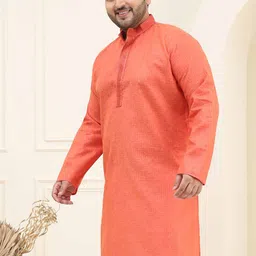 SOJANYA PLUS Abstract Printed Mandarin Collar Cotton Regular Straight Kurta image 4