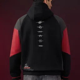 The Souled Store Men Embroidered Hooded Sweatshirt image 5