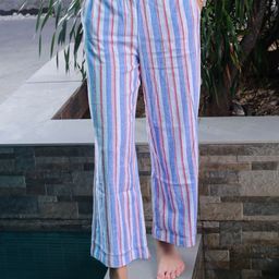 Sera Women Striped Smart Flared Easy Wash Trousers-picture-32