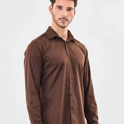 Snitch Men Slim Fit Solid Spread Collar Casual Shirt-image-84